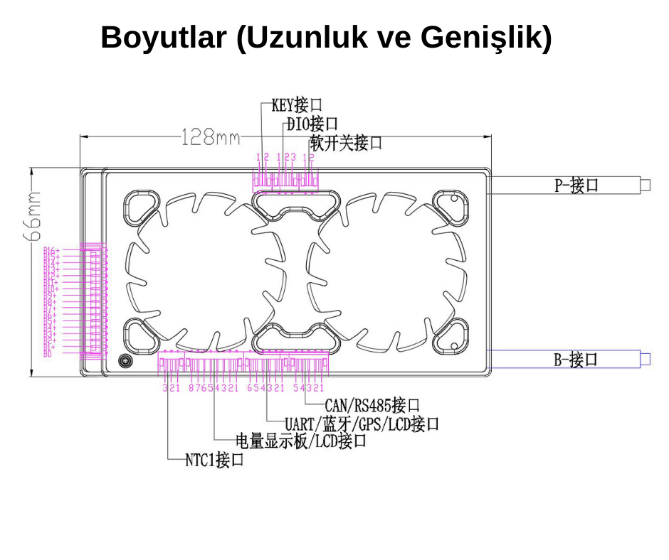 Daly BMS Batarya Yönetim Sistemi LiFePO4 16S 48V 60A 