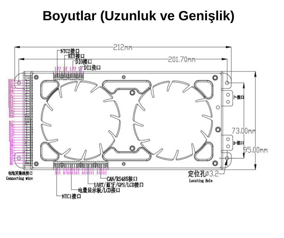 Daly BMS Batarya Yönetim Sistemi LiFePO4 16S 48V 150A