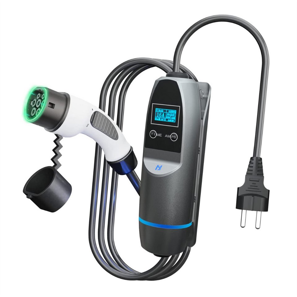Khons 5m Kablolu Taşınabilir  Elektrikli Araç Şarj İstasyonu/Cihazı  Tek Faz, 16A , 3,6KW