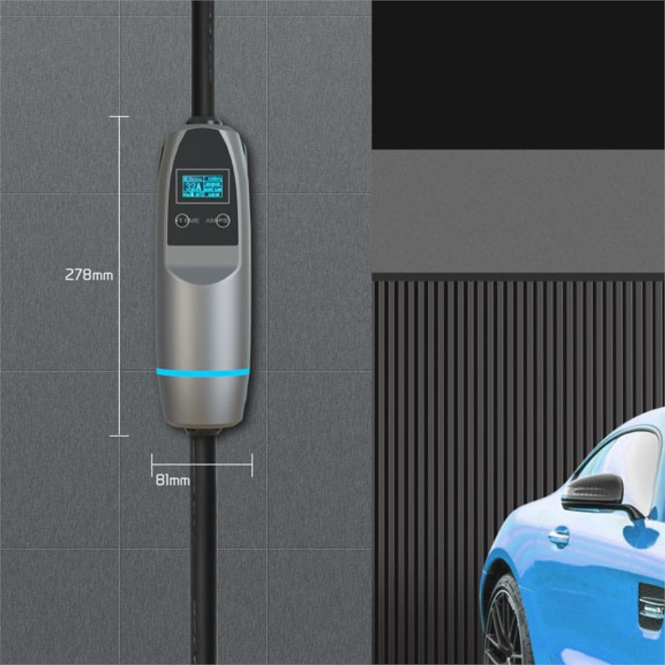 Khons Akıllı 10m Kablolu Taşınabilir  Elektrikli Araç Şarj İstasyonu  3Faz, 32A , 22KW