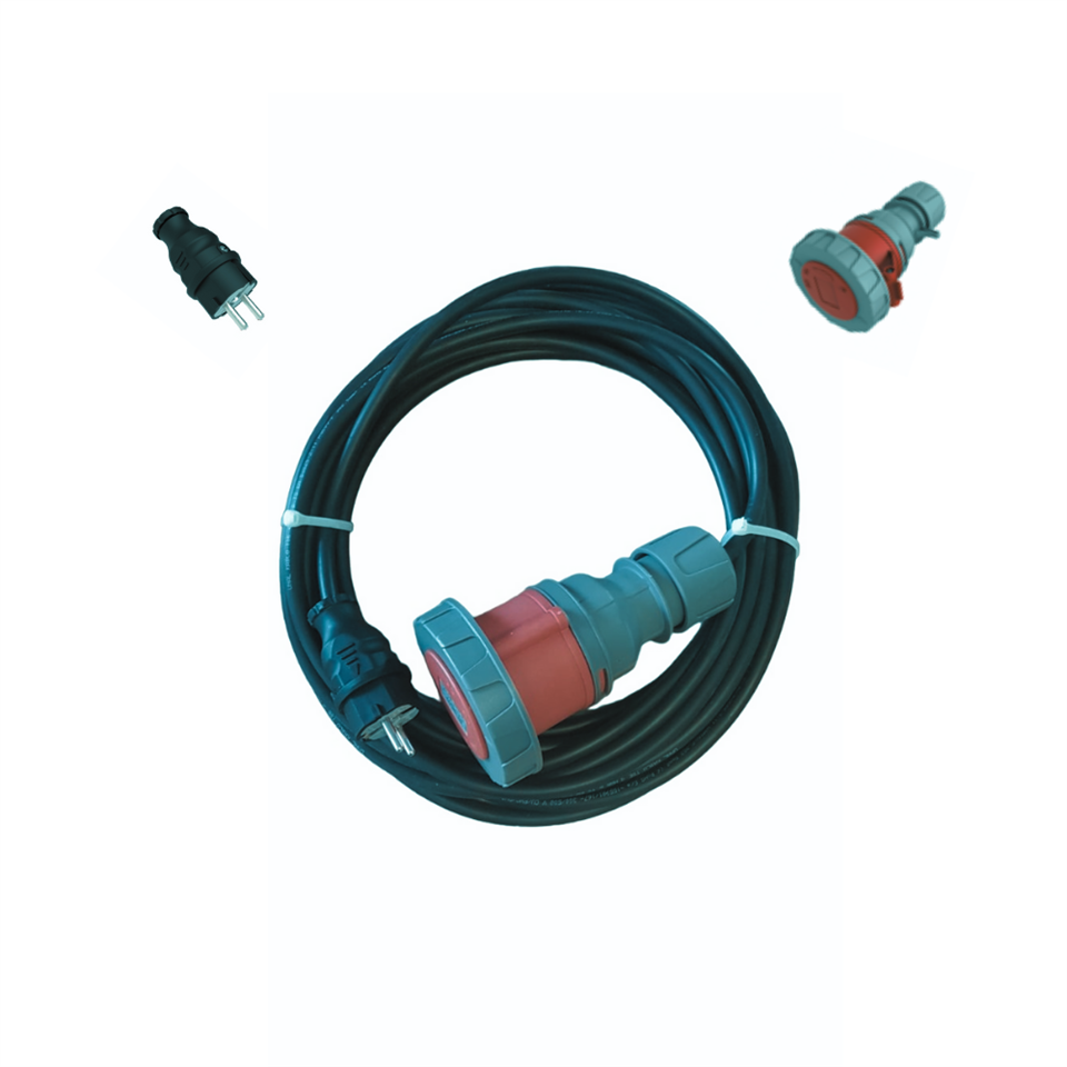 Elektrikli Araç İçin Uzatma Kablosu 32A CEE Priz-16A Standart Fiş