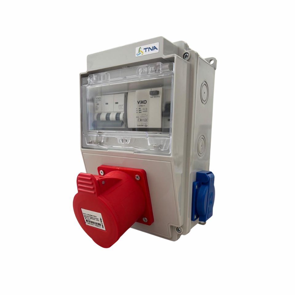 Elektrikli Araç Eko Kombinasyon Panosu IP44-Sigorta+Kaçak Akım Rölesi